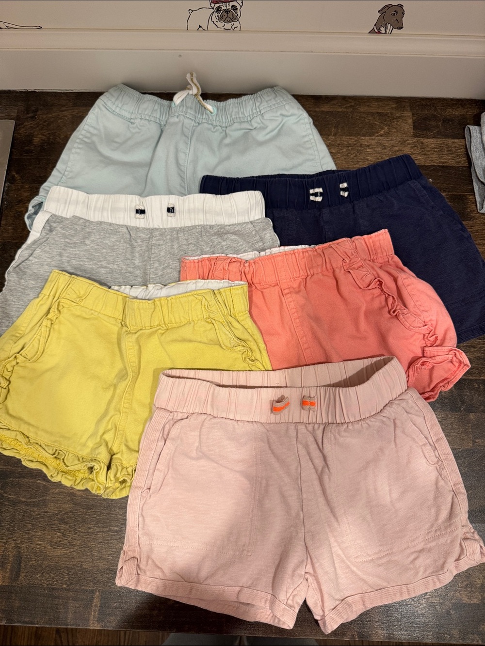 J Crew Crew Cuts. 6 pairs size 6 girls shorts.